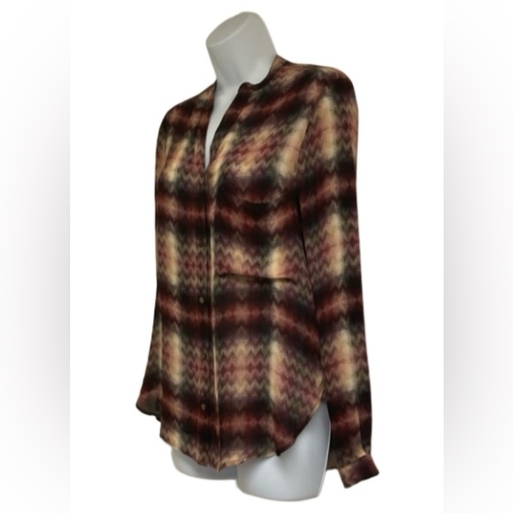 Haute Hippie Popover Silk Blouse - Picture 2 of 6